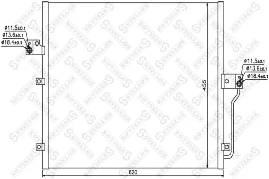 Радиатор кондиционера (конденсатор) STELLOX 10-45578-SX