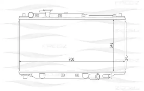 радиатор охлаждения!\ Kia Spectra/Sephia/Shuma 96>