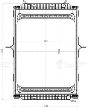Радиатор системы охлаждения двигателя LUZAR LRC 0912