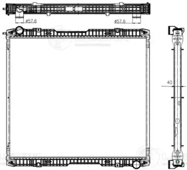 Радиатор системы охлаждения двигателя LUZAR LRC 2808
