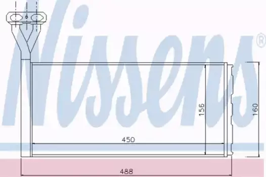 радиатор отопителя! Aluminium/Aluminium 450x156x33 \Scania P/R/T 95-->