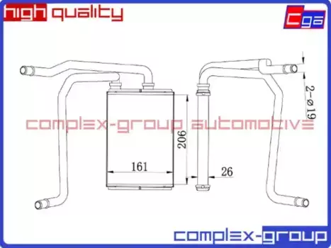 Радиатор отопителя CGA 13HCR1001RA