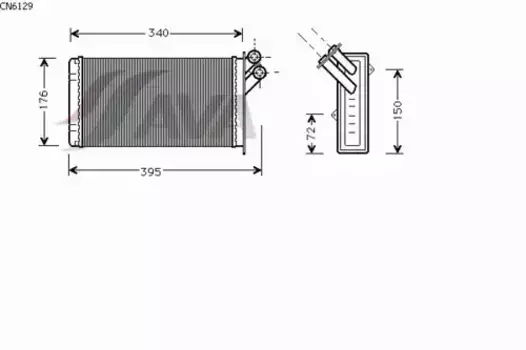 Радиатор печки AVA CN6129