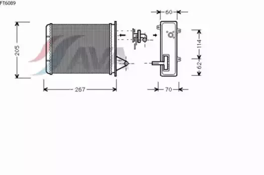 Радиатор печки AVA FT6089