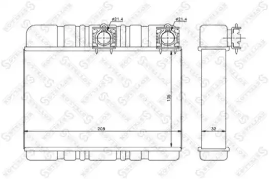 Радиатор печки STELLOX 10-35081-SX