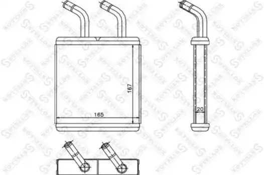 Радиатор печки STELLOX 10-35123-SX