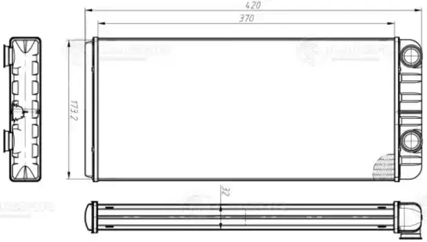 Радиатор печки LUZAR LRH 1015