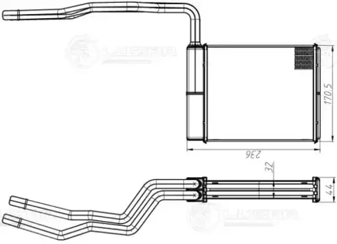 Радиатор печки LUZAR LRH 2511