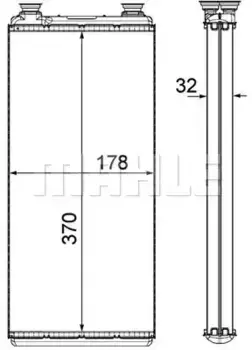 Радиатор печки MAHLE AH 5 000P