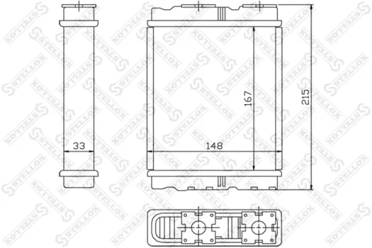 Радиатор печки STELLOX 10-35136-SX