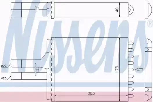 Радиатор печки NISSENS 72656