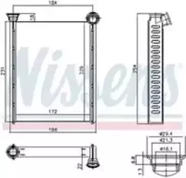Радиатор печки NISSENS 72987