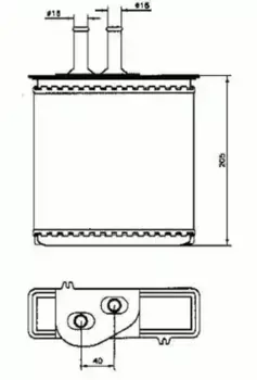 Радиатор печки NRF 53204