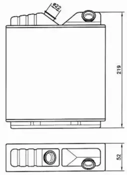 Радиатор печки NRF 58146