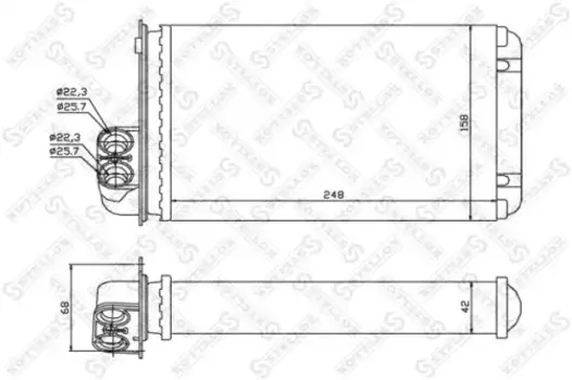 Радиатор печки STELLOX 10-35042-SX