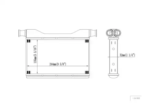Радиатор печки REACH 1.18.15152