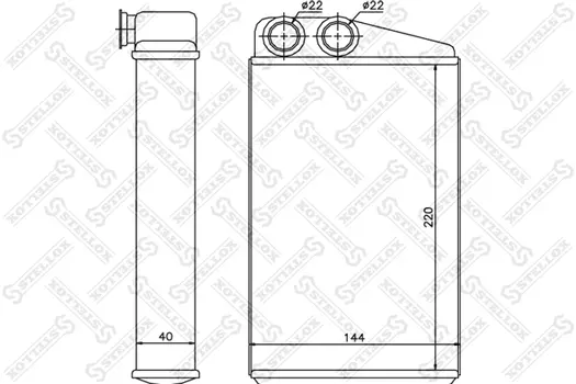 Радиатор печки STELLOX 10-35097-SX