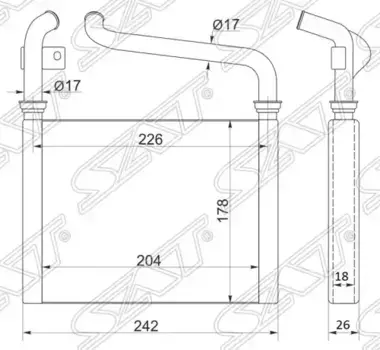 Радиатор печки SAT ST-HD27-395-A0