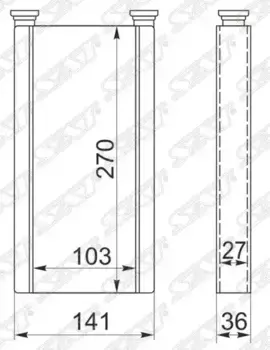 Радиатор печки SAT ST-LX45-395-0