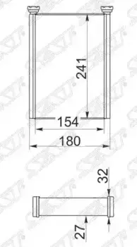 Радиатор печки SAT ST-LX46-395-0
