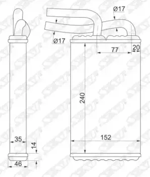 Радиатор печки SAT ST-MBW4-395-0