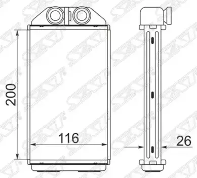 Радиатор печки SAT ST-TYY1-395-0