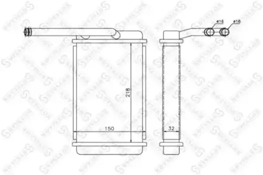 Радиатор печки STELLOX 10-35054-SX