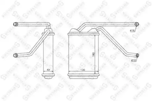 Радиатор печки STELLOX 10-35104-SX