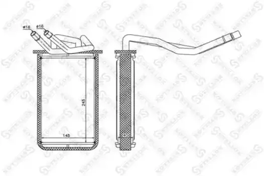 Радиатор печки STELLOX 10-35134-SX