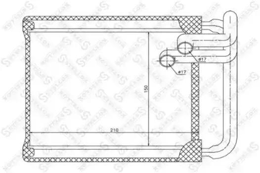 Радиатор печки STELLOX 10-35147-SX