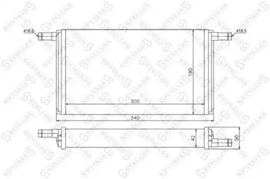 Радиатор печки STELLOX 10-35064-SX