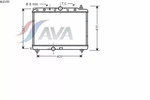 Радиатор системы охлаждения двигателя AVA AU2153