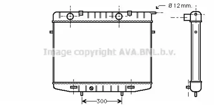 Радиатор системы охлаждения двигателя AVA OL2213