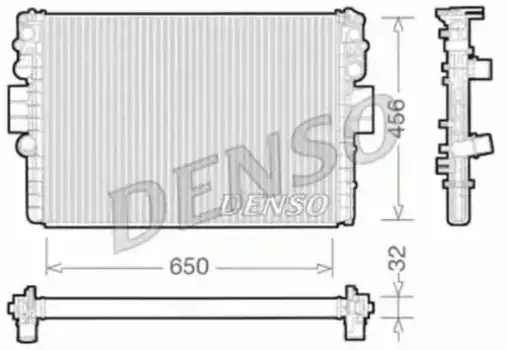 Радиатор системы охлаждения двигателя DENSO DRM12006
