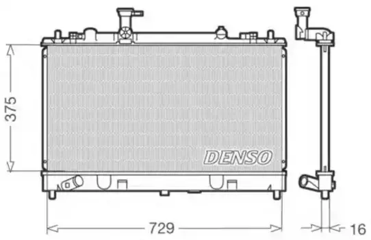 Радиатор системы охлаждения двигателя DENSO DRM44011