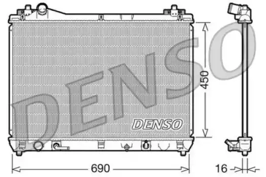 Радиатор системы охлаждения двигателя DENSO DRM47017