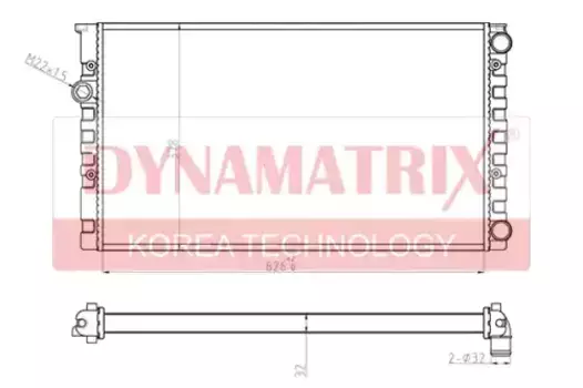 Радиатор системы охлаждения двигателя DYNAMAX DR652471
