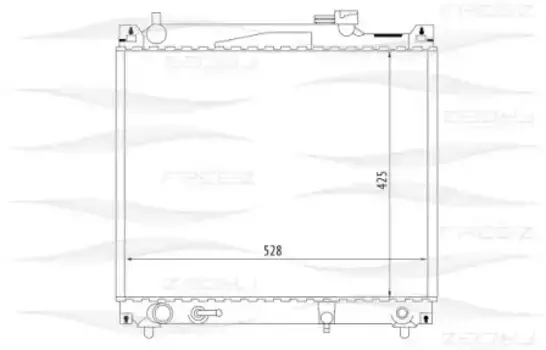 Радиатор системы охлаждения двигателя FREE-Z KK0190