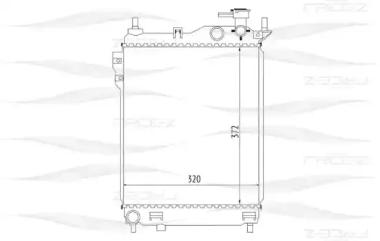 Радиатор системы охлаждения двигателя FREE-Z KK0230