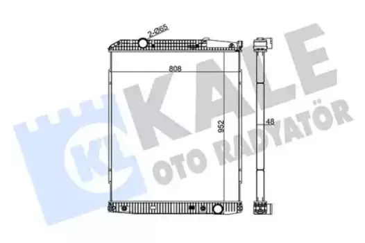 Радиатор системы охлаждения двигателя KALE 349405