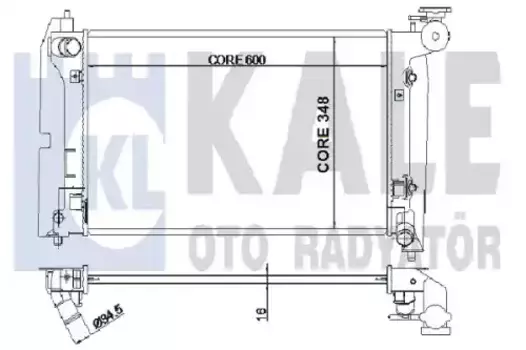 Радиатор системы охлаждения двигателя KALE 352700