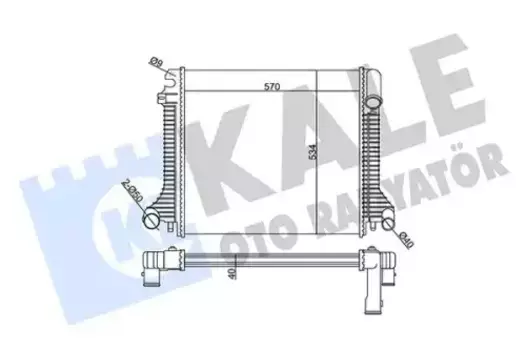 Радиатор системы охлаждения двигателя KALE 359105