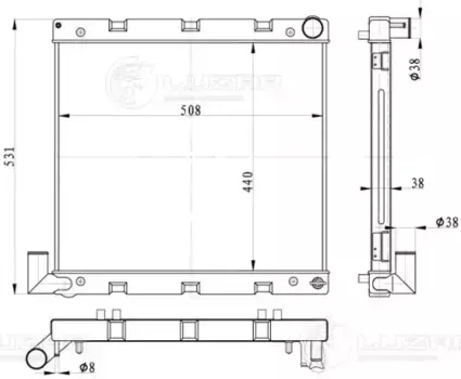Радиатор системы охлаждения двигателя LUZAR LRC 0328