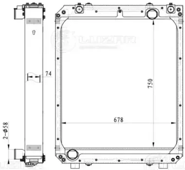 Радиатор системы охлаждения двигателя LUZAR LRC 1313