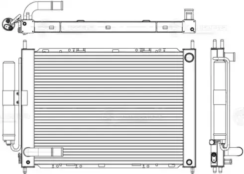Радиатор системы охлаждения двигателя LUZAR LRC 1402