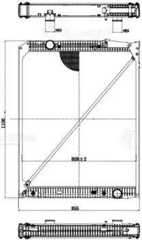 Радиатор системы охлаждения двигателя LUZAR LRC 1587