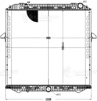 Радиатор системы охлаждения двигателя LUZAR LRC 1591