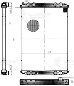 Радиатор системы охлаждения двигателя LUZAR LRC 1597
