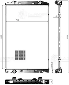Радиатор системы охлаждения двигателя LUZAR LRC 1618