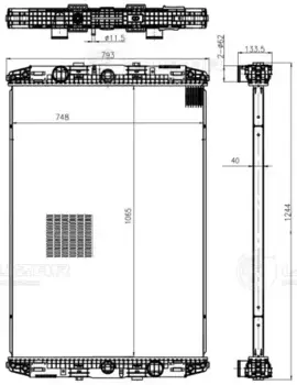 Радиатор системы охлаждения двигателя LUZAR LRC 2806